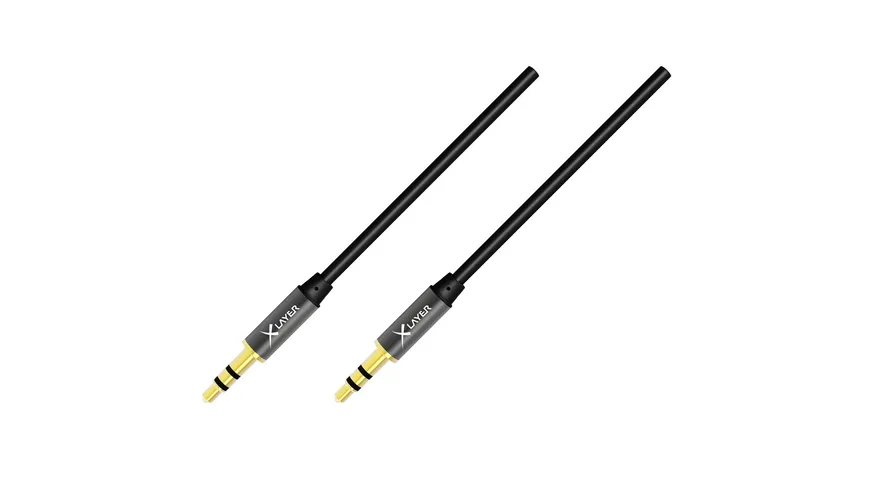 Xlayer Kabel PREMIUM AUX Kabel Klinke 3.5mm Black 2.0m