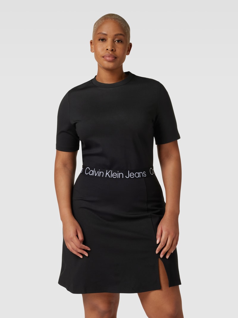 Minikleid mit Label-Detail Modell 'MILANO' in black