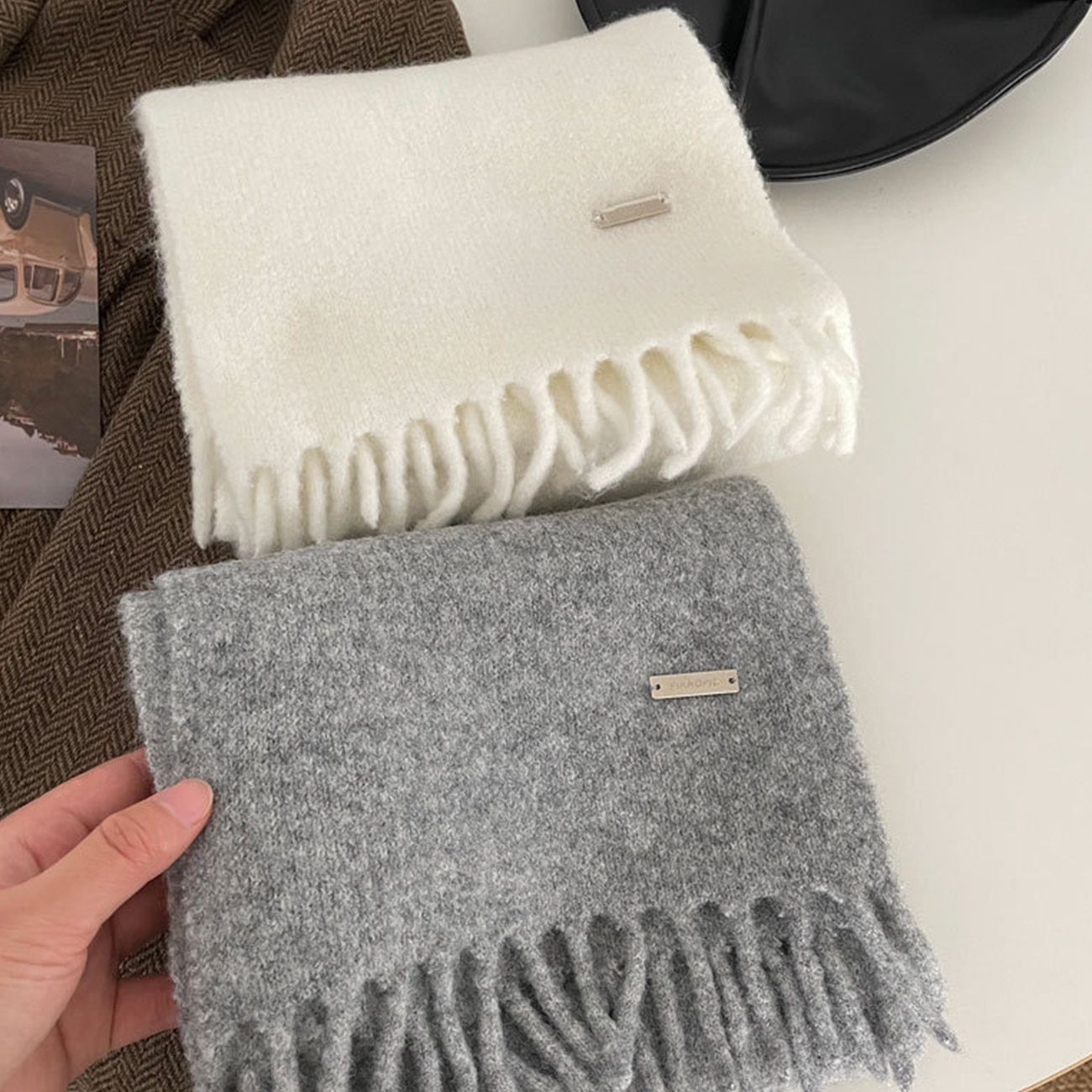 ZanMax Modeschal Modischer warmer Schal für Damen im Winter, (1-St)