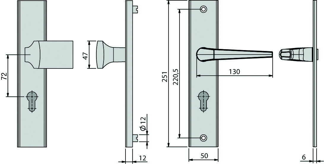 Basi VMS - ES0 Vollmaterial Schutzbeschlag Typ 7900-0101