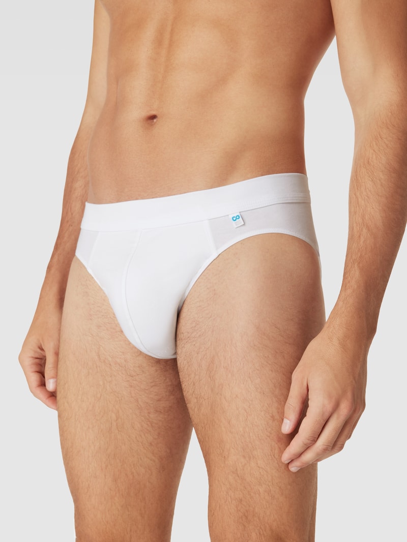 Slip mit Teilungsnähten Modell 'Long Life Cotton Export' in weiß