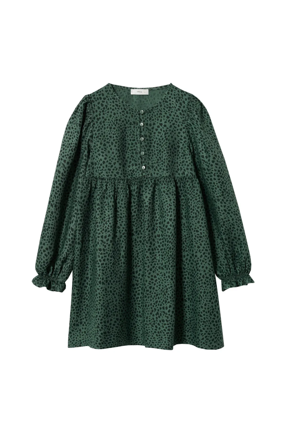 MANGO Kids  Dunkles Khaki-Kleid für Mädchen
