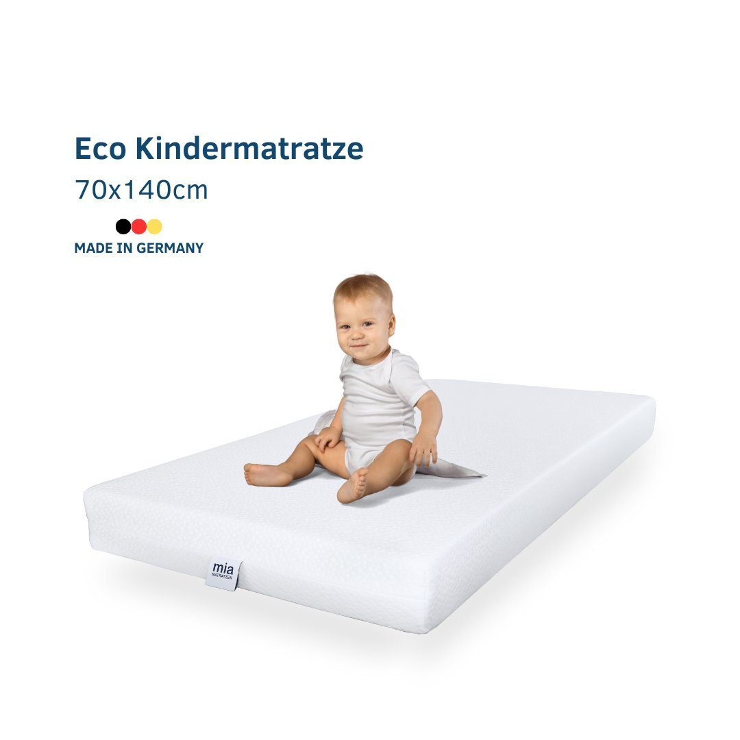 Kindermatratze Eco 70x140cm, mia Matratzen, (Set, 2-tlg), Nachhaltig, Made in Germany, Gesunder Schlaf, Babyzimmer, Kinderzimmer, Babys- und Kinder