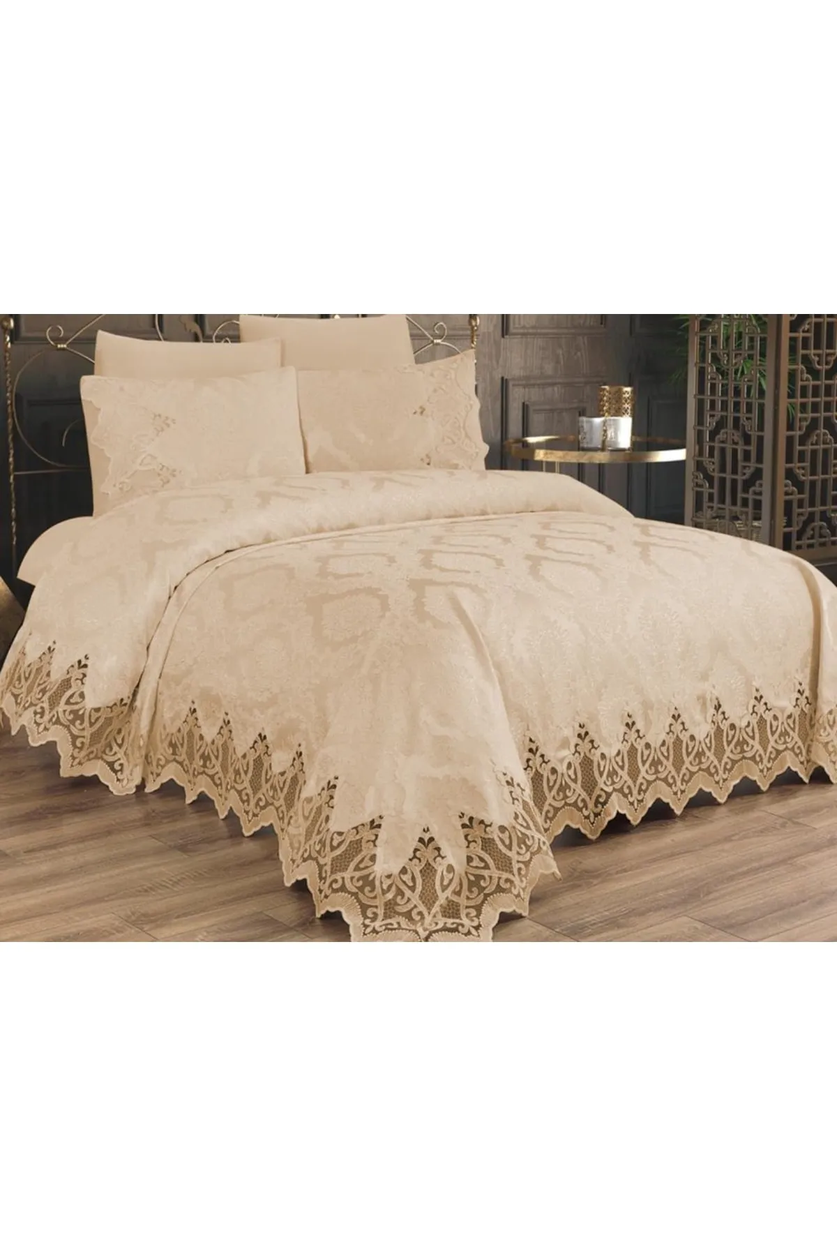Çeyiz Diyarı  Bellisimo Doppel-Piqué-Set Beige