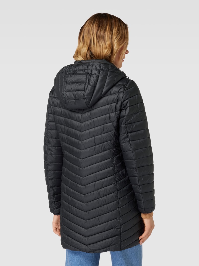 Steppjacke mit Kapuze in schwarz