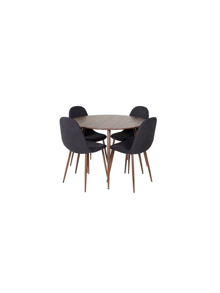 ebuy24 Essgruppe Plaza 27 (5-teilig) Schwarz 100 x 100 cm günstig kaufen onesize
