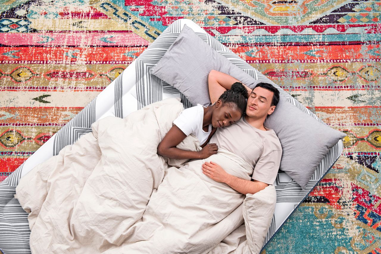 Bestway TriTech™ Doppelluftbett Fashion Flock™ mit Oberfläche & Elektropumpe