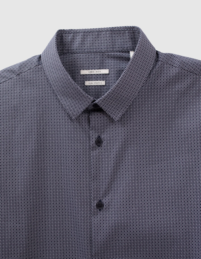 Chemise SLIM marine minimaliste EASY CARE Homme