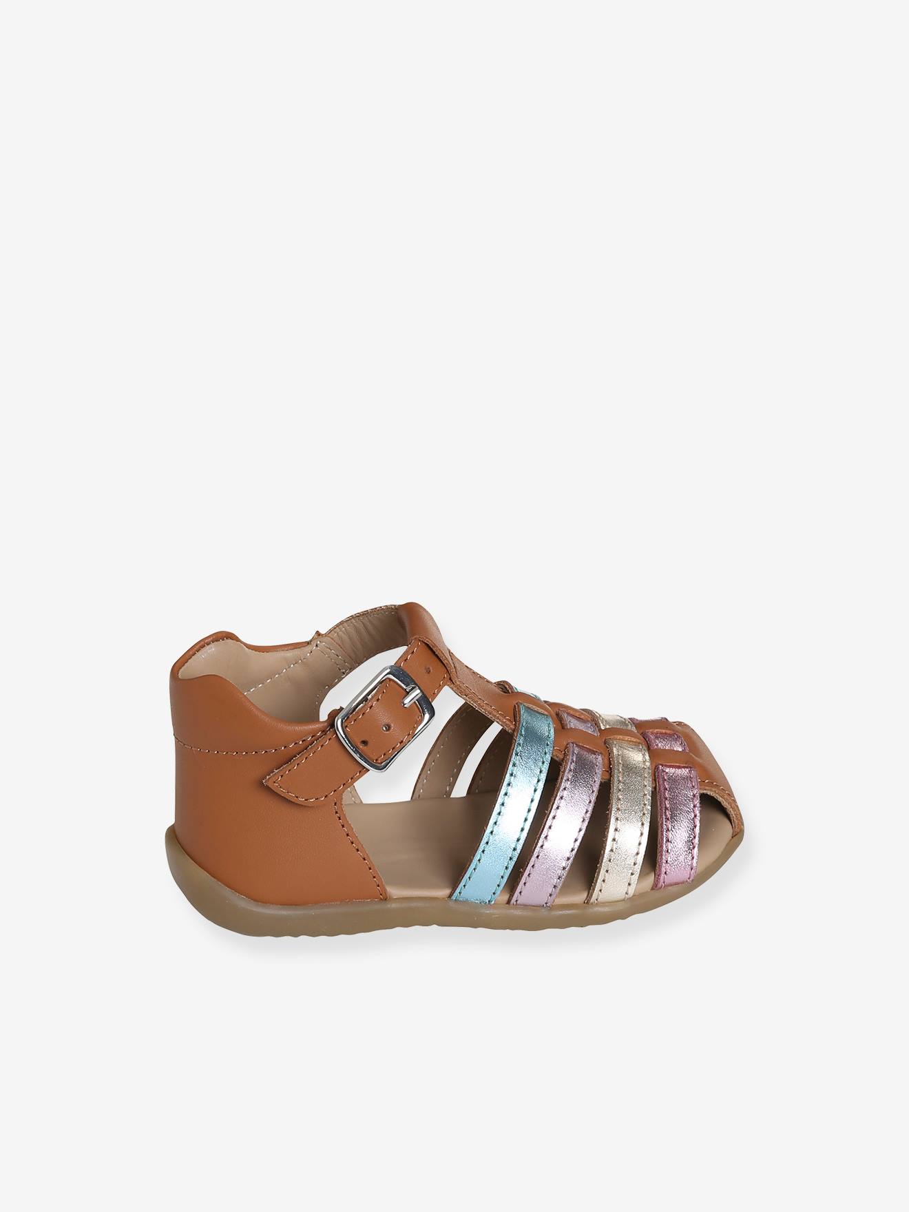 Vertbaudet Mädchen Baby Sandalen - camelfarben