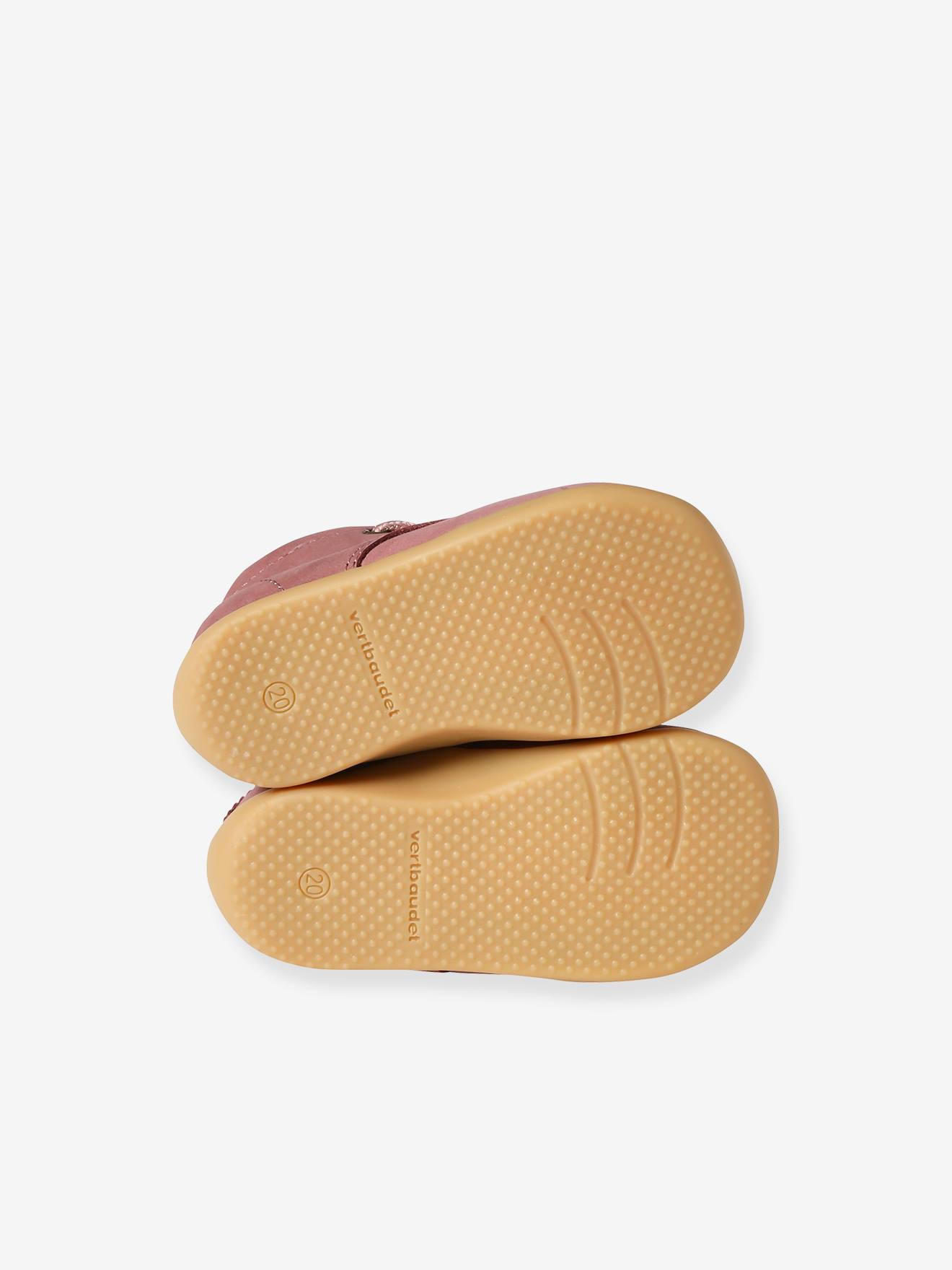 Vertbaudet Baby Lauflern-Boots mit Schnürung - rosa