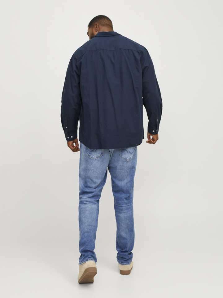 JACK & JONES PLUS Freizeithemd in Navy Blazer günstig kaufen