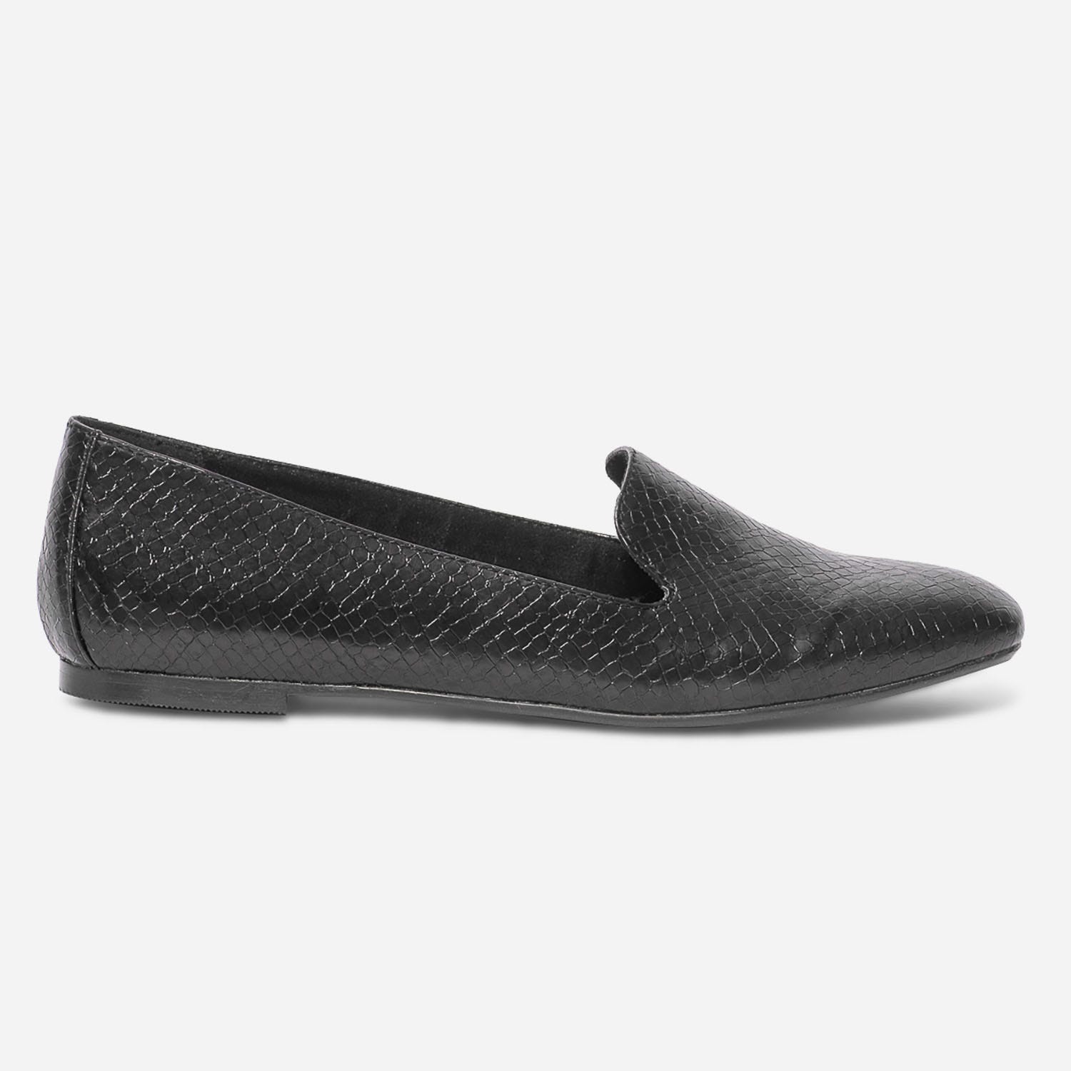 Slipper noir embossé python