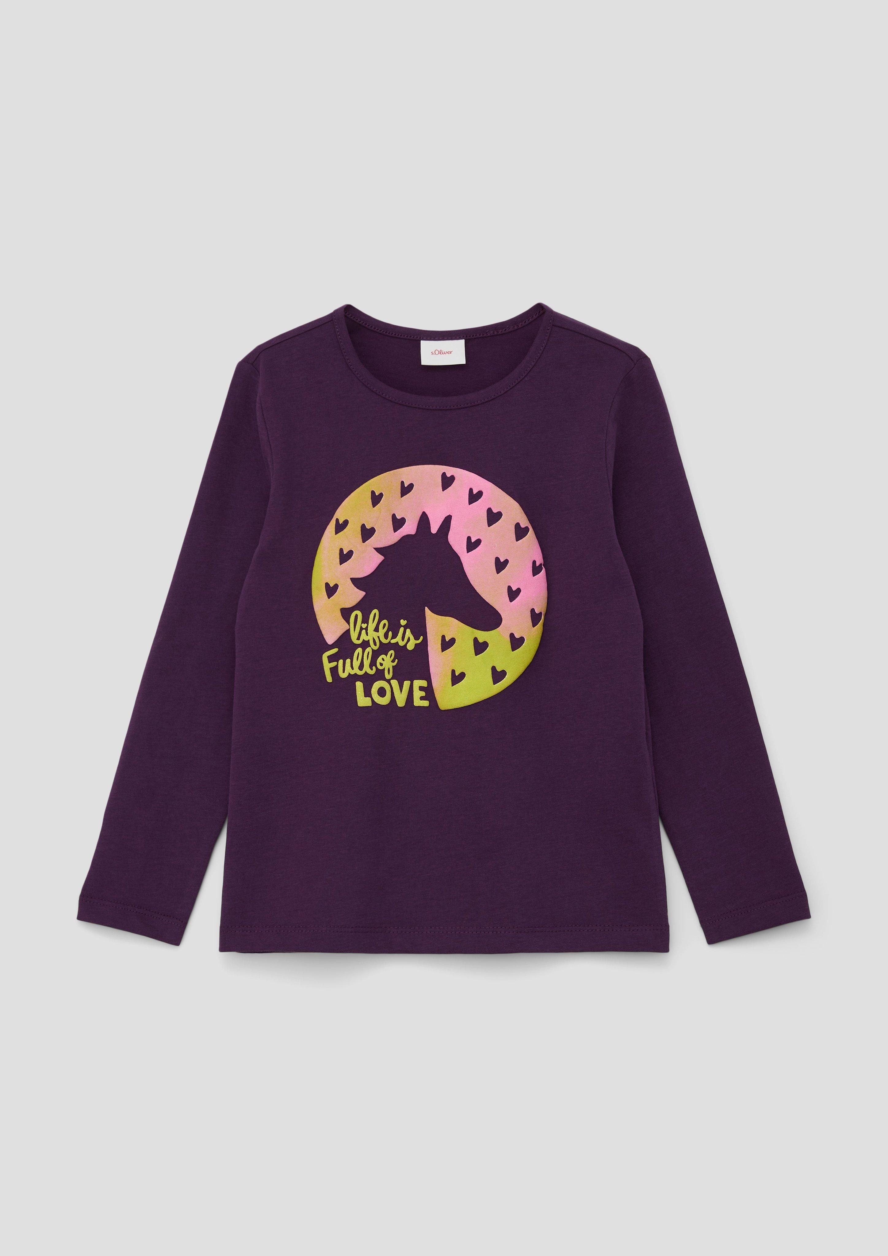 Longsleeve mit glitzerndem Frontprint  2133800-4836
