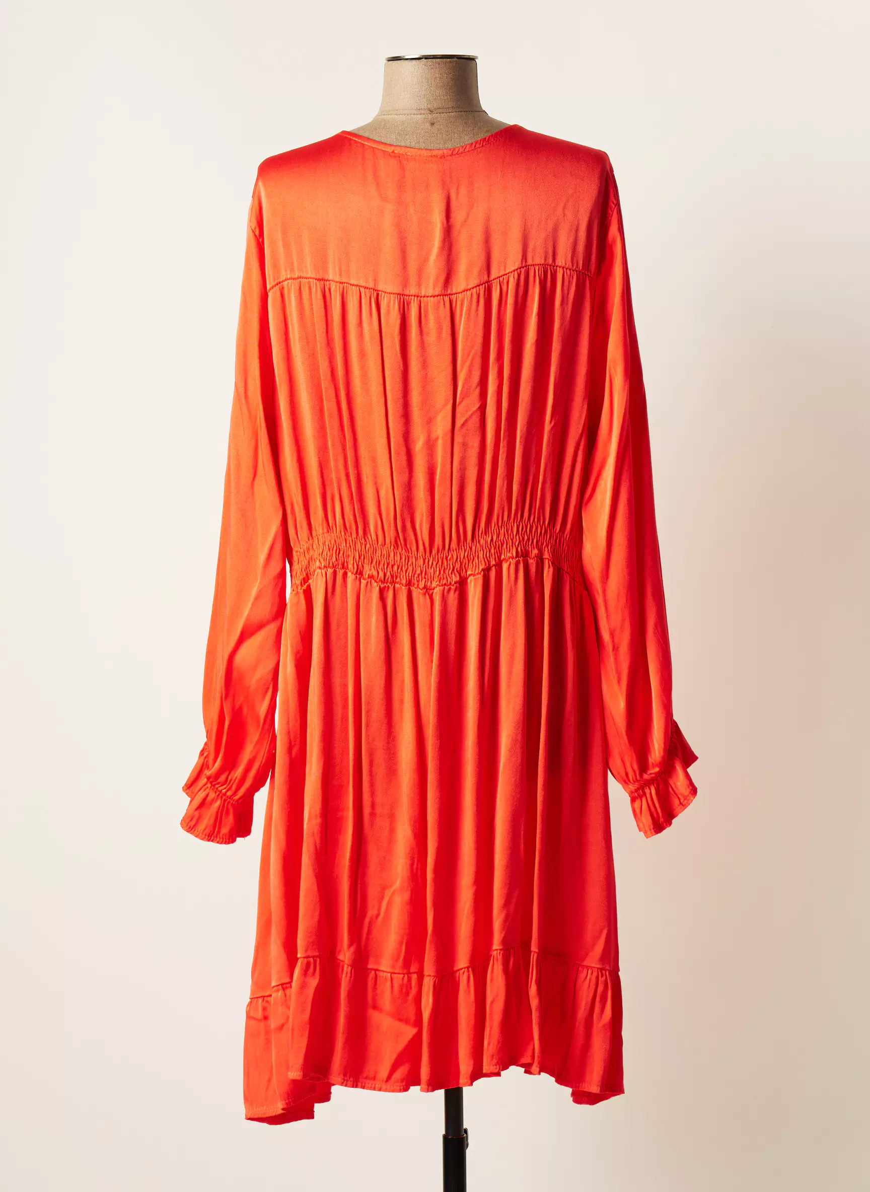 Piment Rouge Robes Mi Longues Femme couleur orange