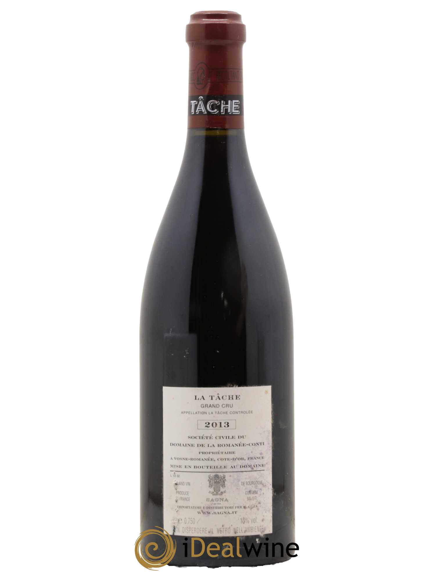 La Tâche Grand Cru Domaine de la Romanée-Conti  2013 - Lot de 1 Bouteille