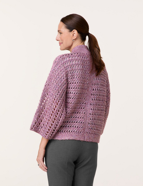 Lockerer Cardigan in Lochstrick