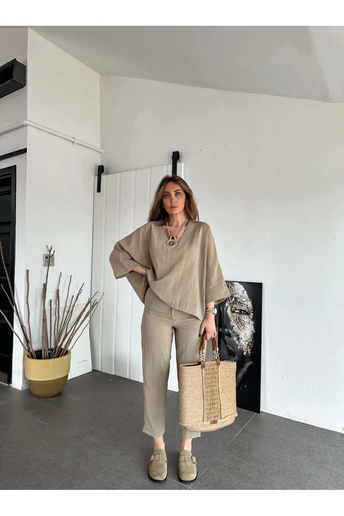 Laluvia  Oliven-Halsketten-Set