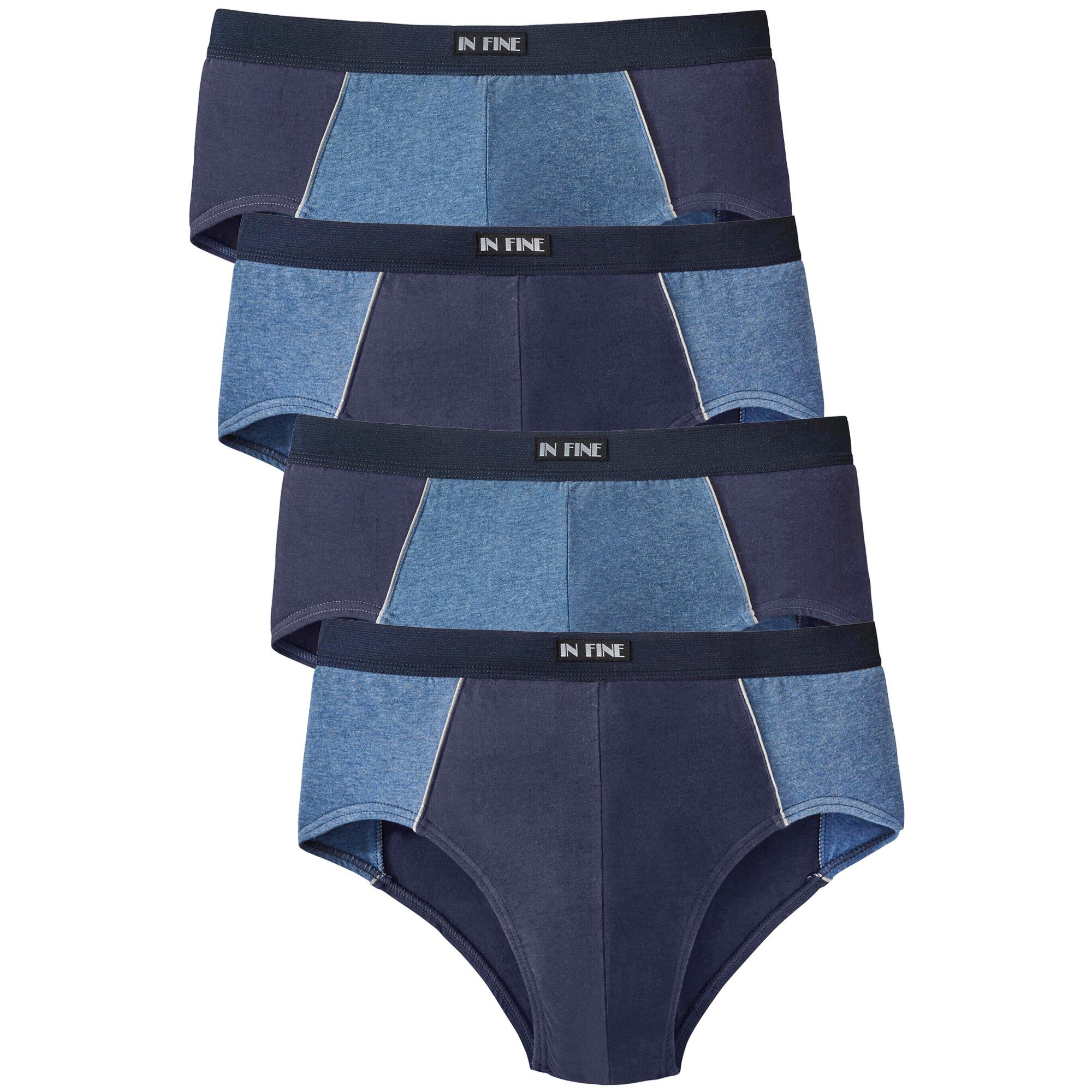 Slip fermé bicolore, taille haute