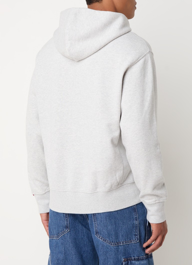 Felpa con cappuccio Levi's con logo ricamato e motivo mélange