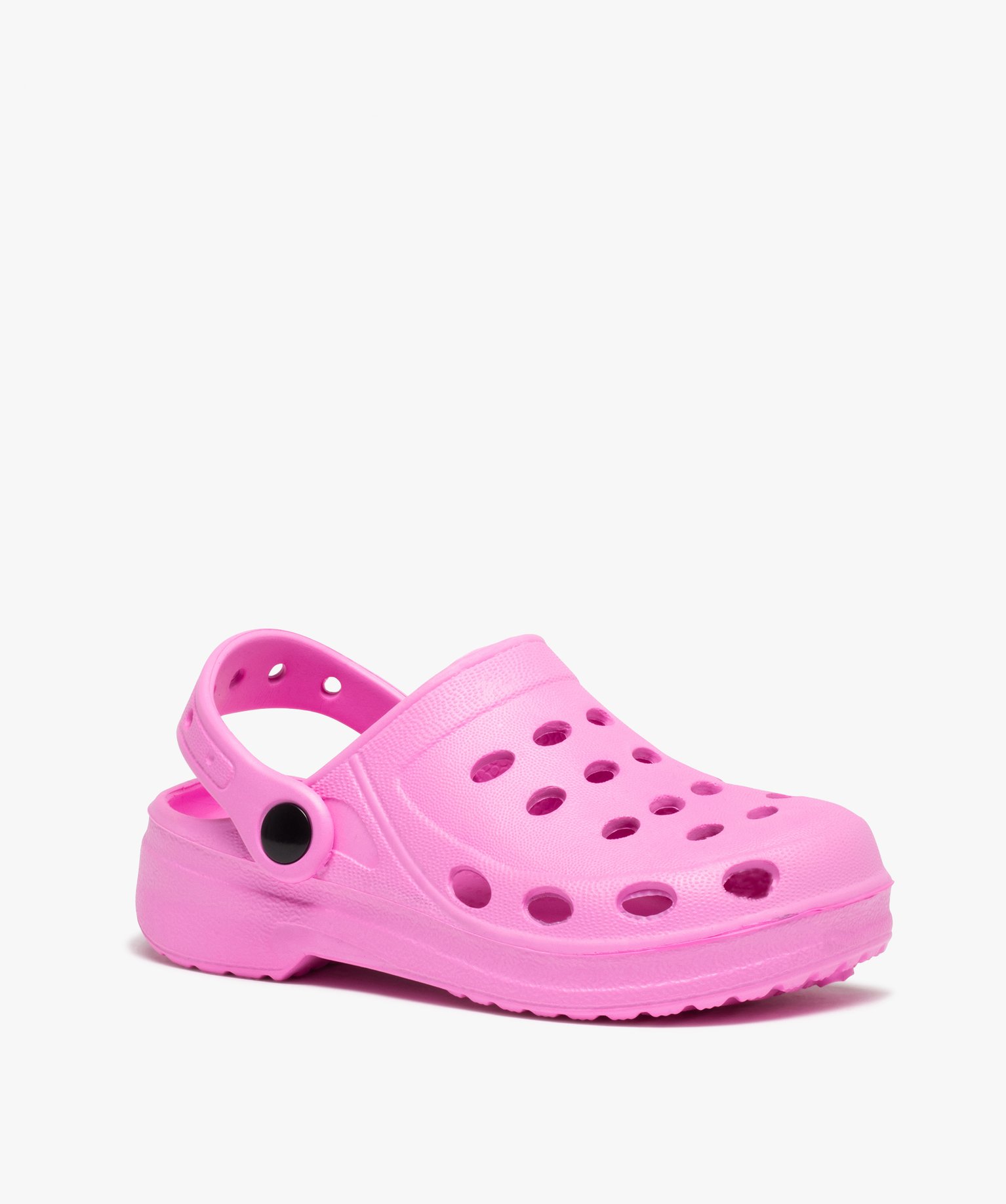 Sabots souples fille unis dessus perforé rose | GEMO