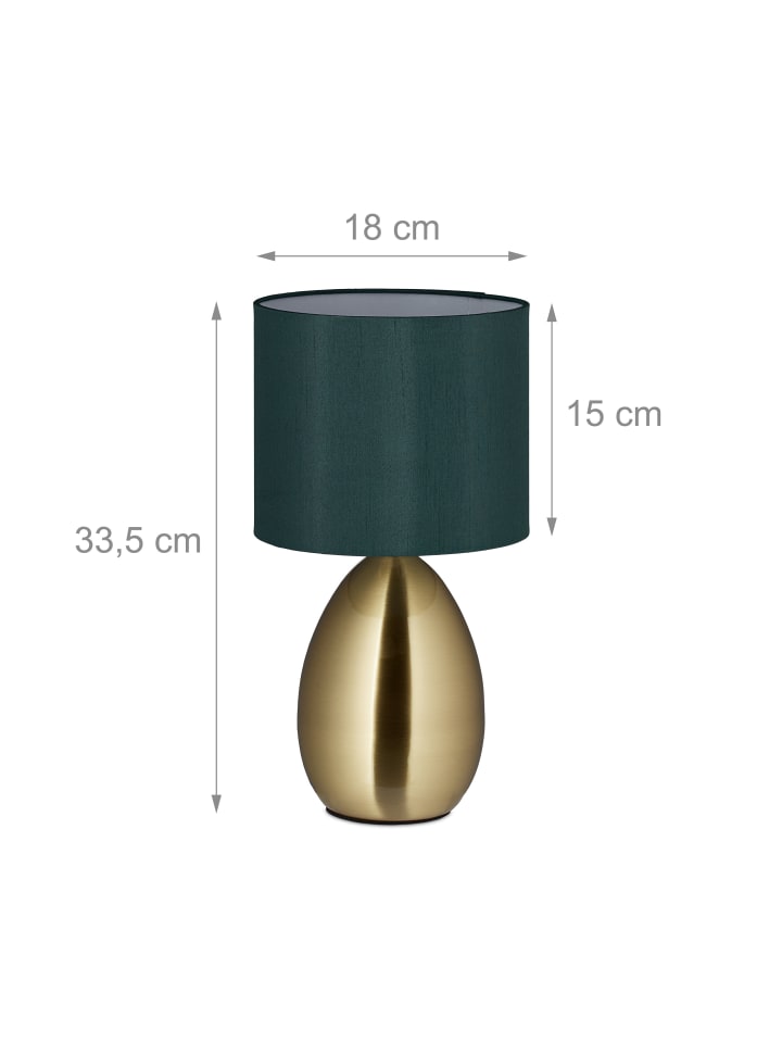 relaxdays Nachttischlampe Touch in Messing - (H)33,5 cm günstig kaufen onesize