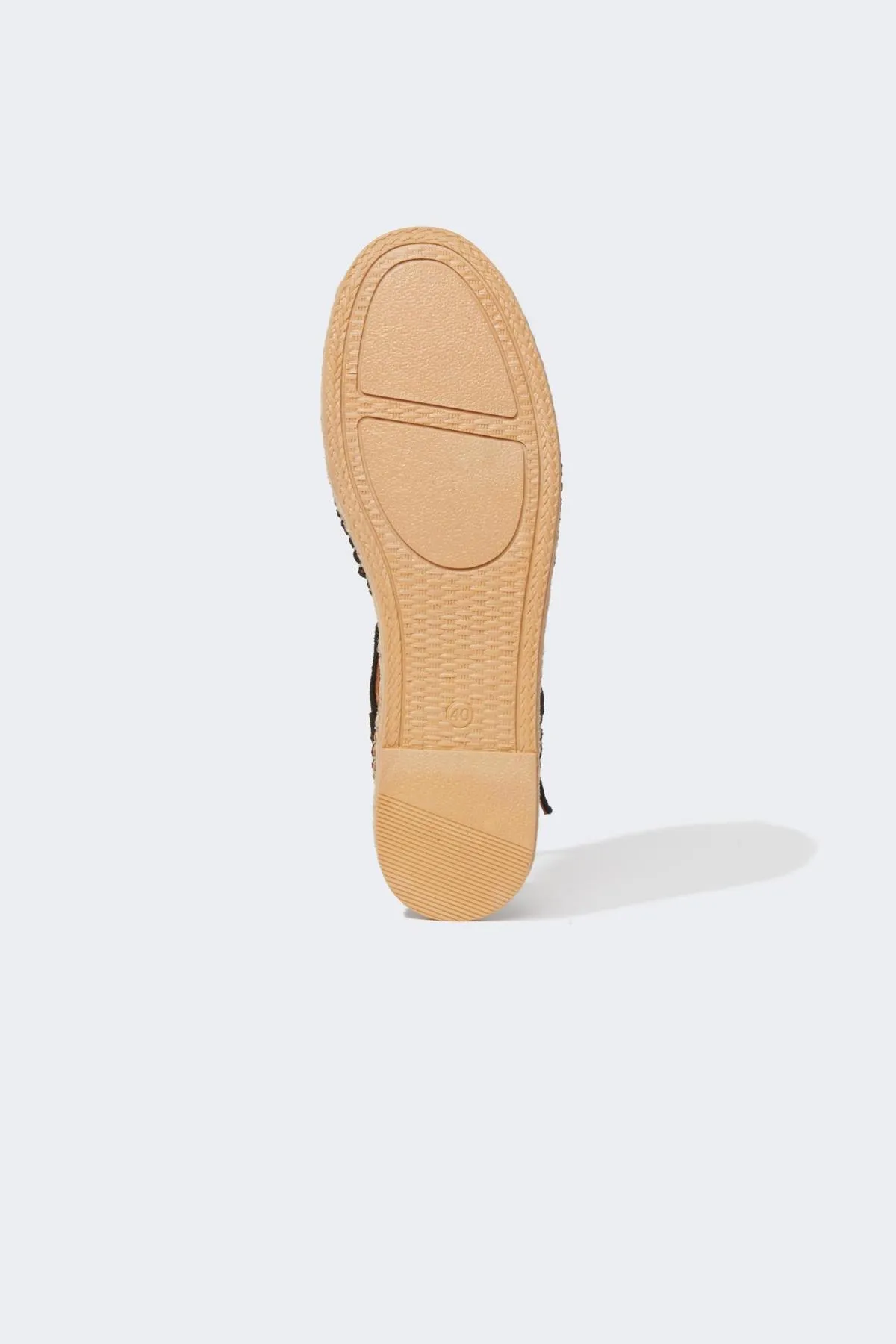 DeFacto  Damen-Espadrille zum Hineinschlüpfen aus Leder und Wildleder mit flacher Sohle Z3263az23sm