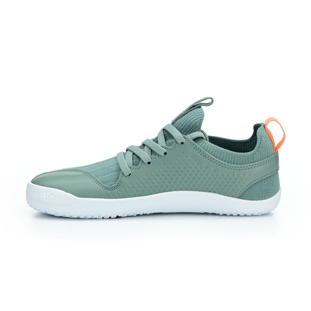 Vivobarefoot Primus Knit II J Sea Green Leather sportliche Barfußschuhe