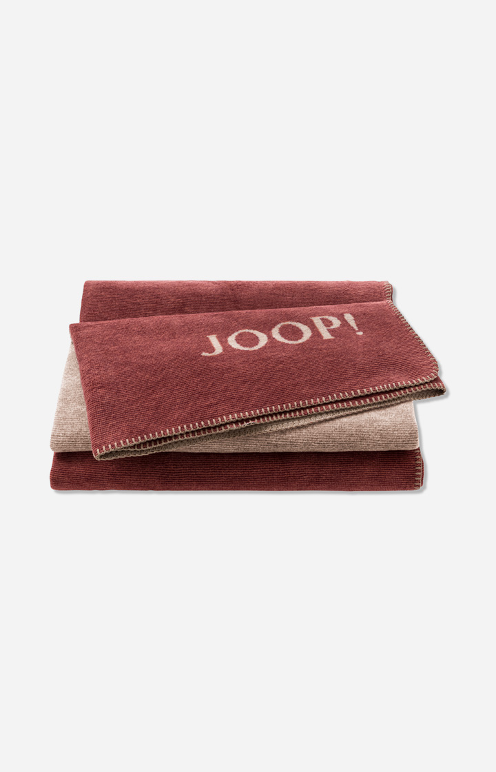 Wohndecke JOOP! MELANGE-DOUBLEFACE in Rouge-Chateau