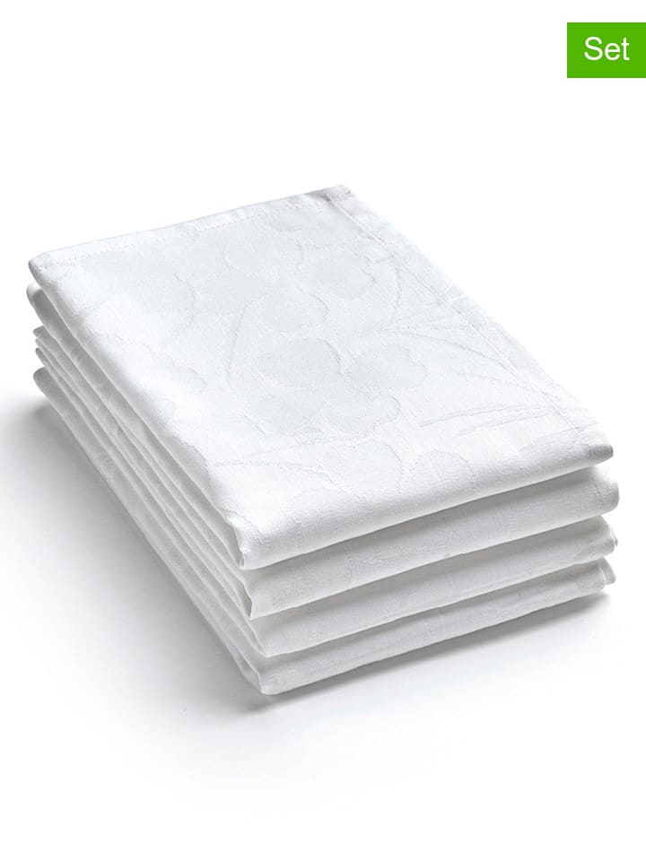 Brandt 4er-Set: Servietten in Weiß - (L)50 x (B)50 cm günstig kaufen onesize