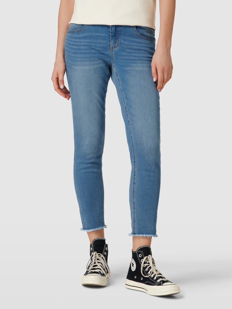 Skinny Fit Jeans im 5-Pocket-Design Modell 'Tummyless' in blau