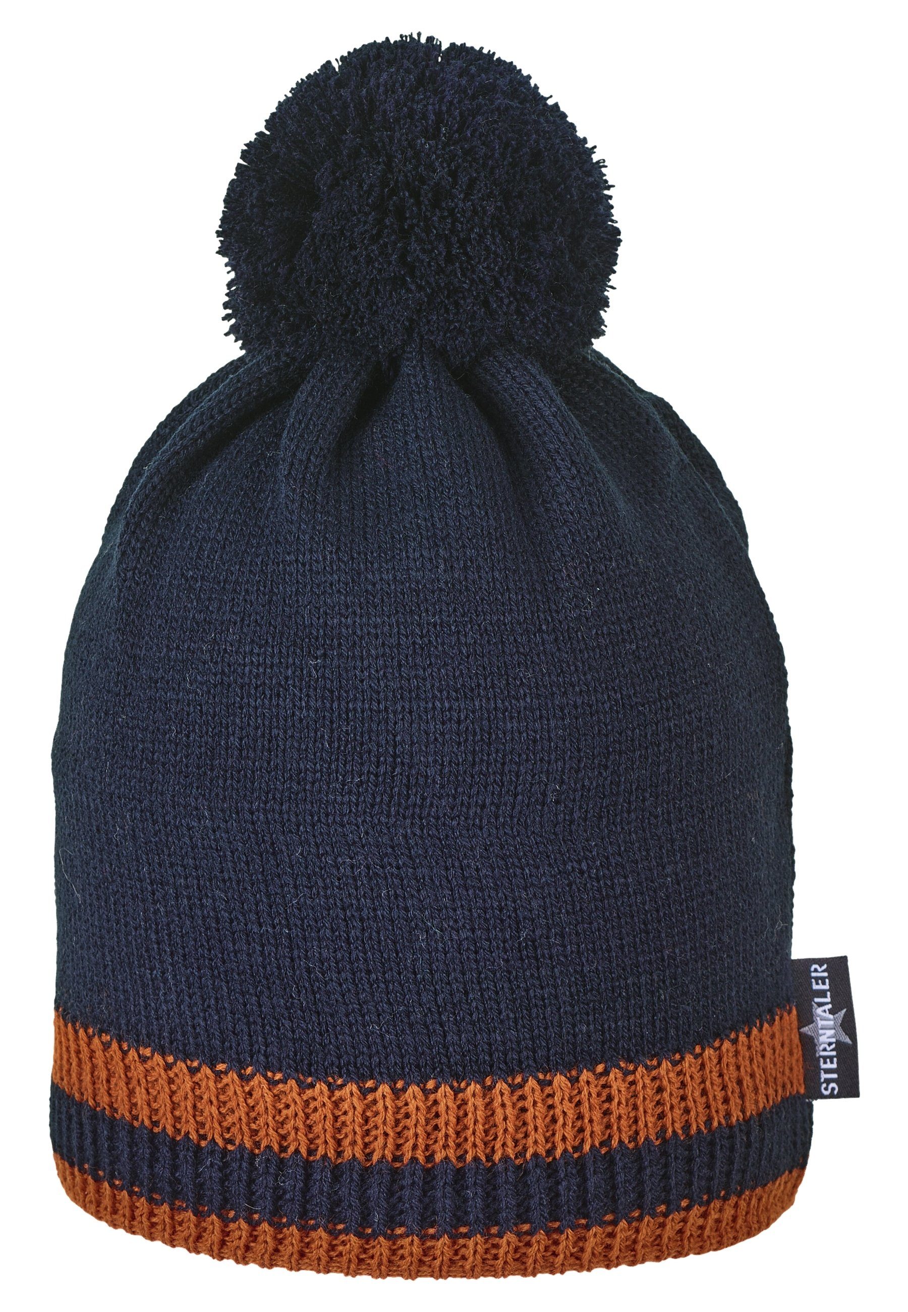 Sterntaler® Strickmütze Bommelstrickmütze Rand (1-St)