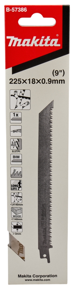 Makita Zubehör B-57386 Säbelsägeblatt für Frischholz 205 mm