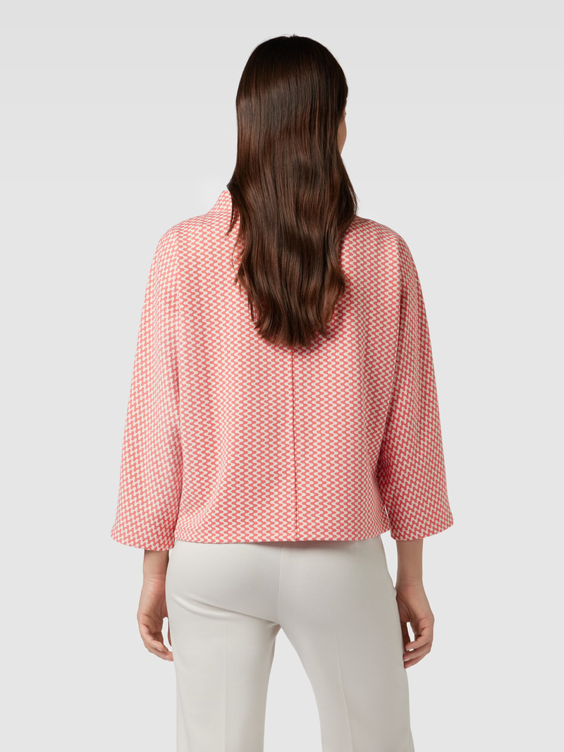 Sweatshirt mit Allover-Muster Modell 'Gillu' in koralle