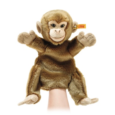 Handpuppe Affe, 30 cm, hellbraun