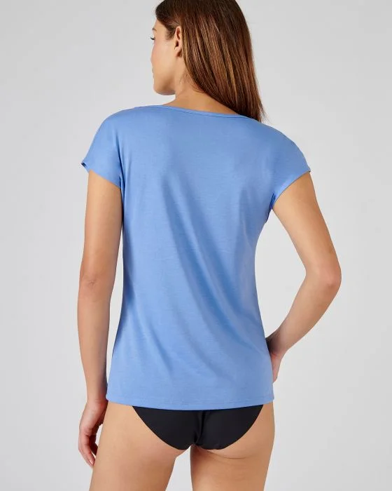 Tee-shirt manches courtes col dentelle Climatyl