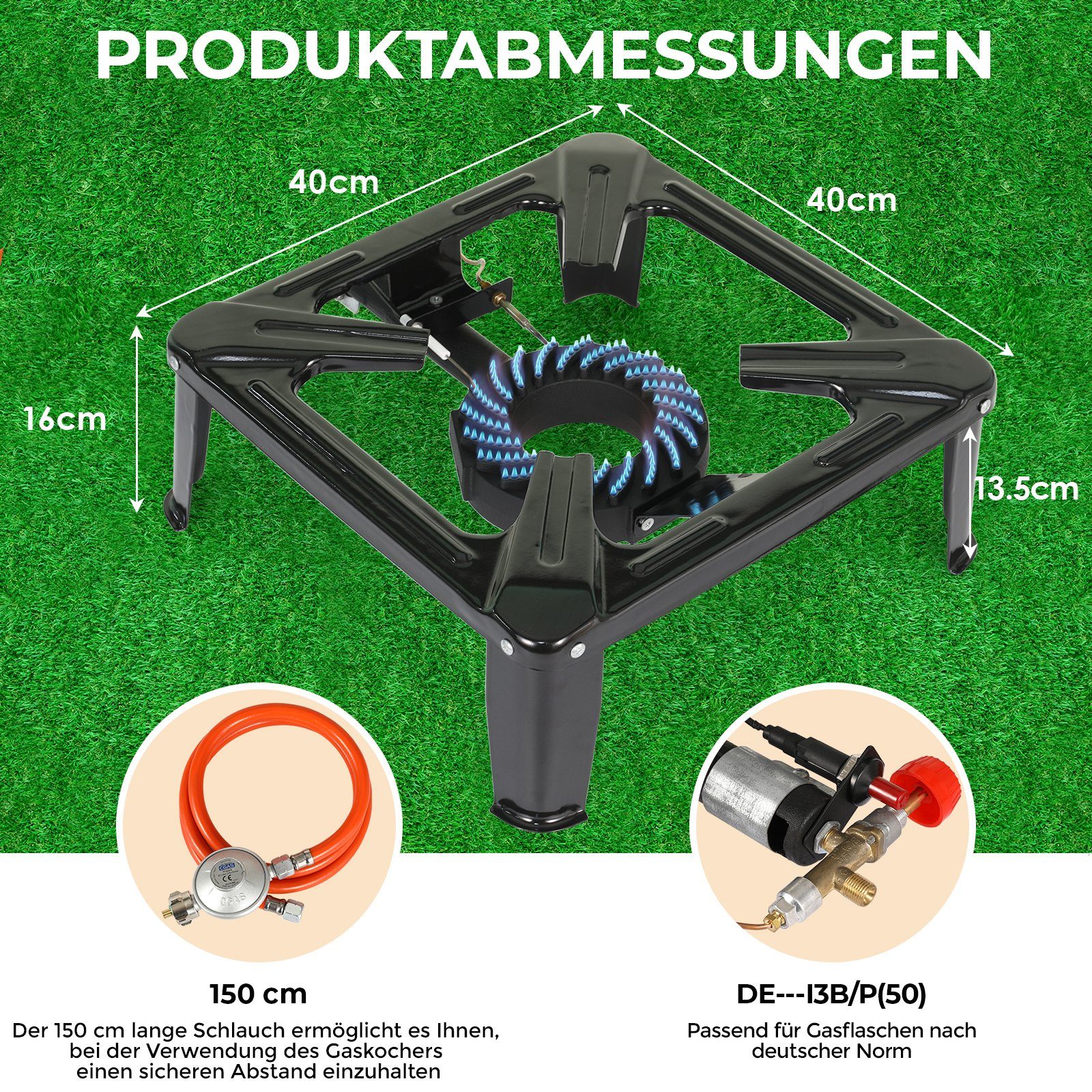 TLGREEN Gaskocher Camping Gas-Hockerkocher Outdoor Campingkocher Industrial Hockerkocher
