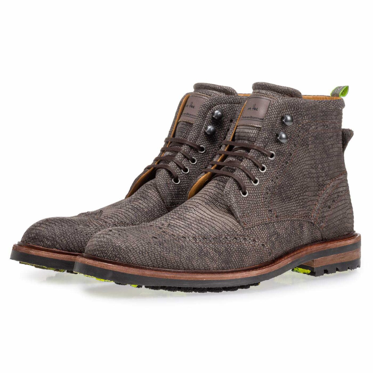 FLORIS VAN BOMMEL Schnür-Stiefeletten schwarz Floris Casual Black
