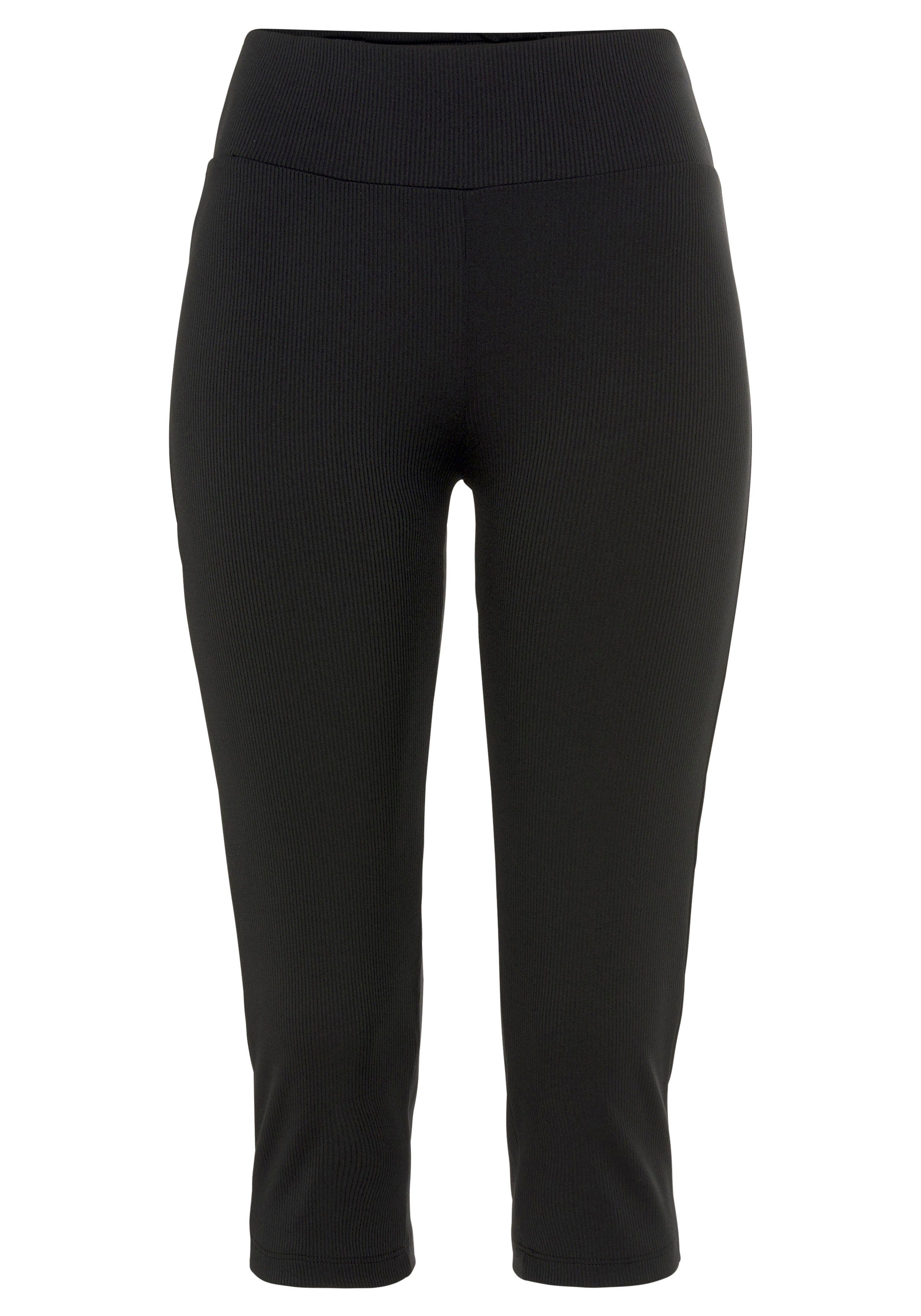 LASCANA ACTIVE Caprileggings mit Rippstruktur