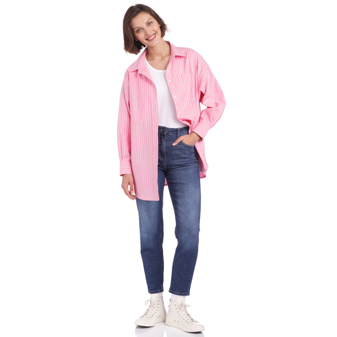 Damen Hemdbluse im Oversized-Look