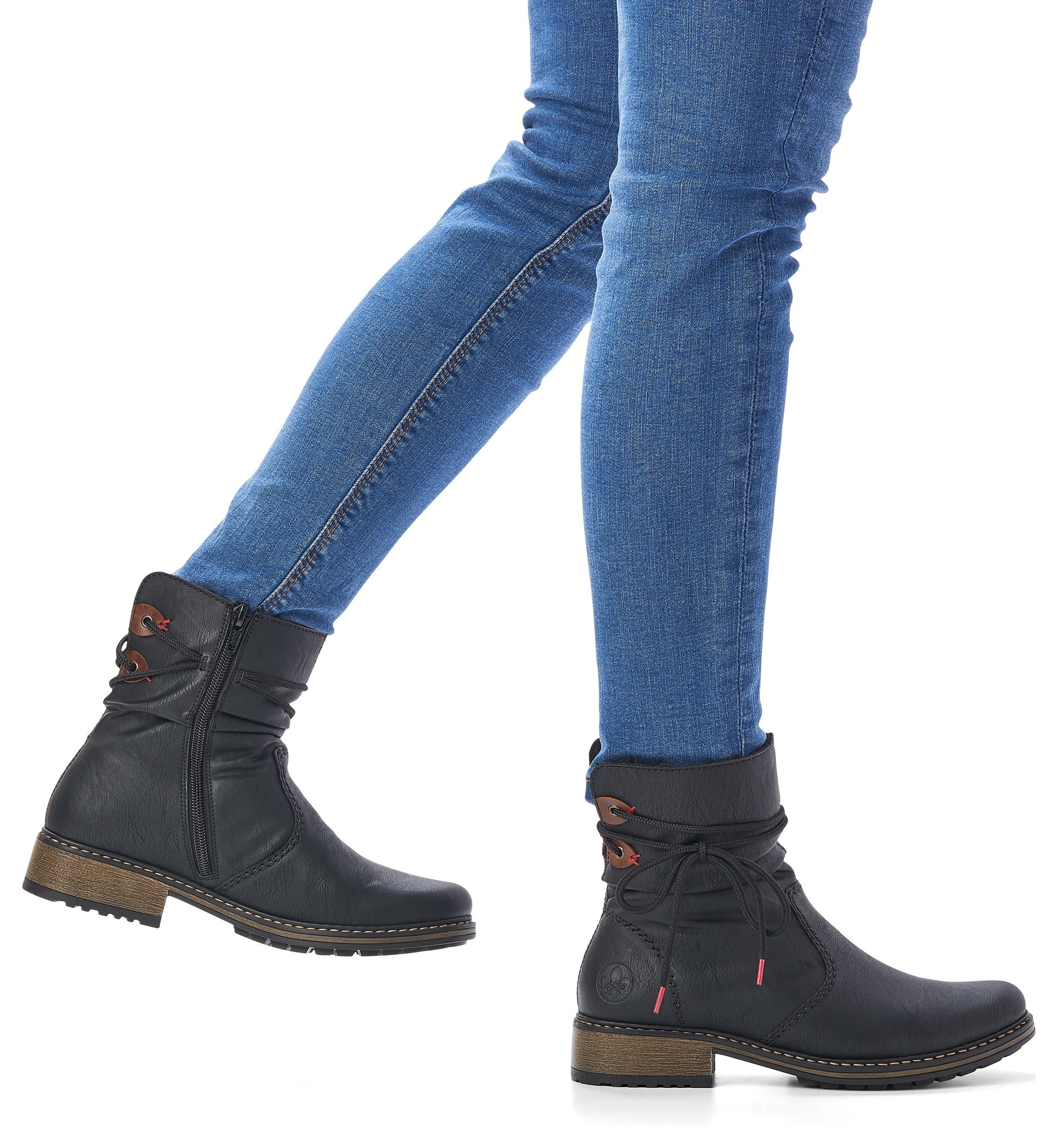 Rieker Winterstiefelette mit Zierschnürung am Schaft
