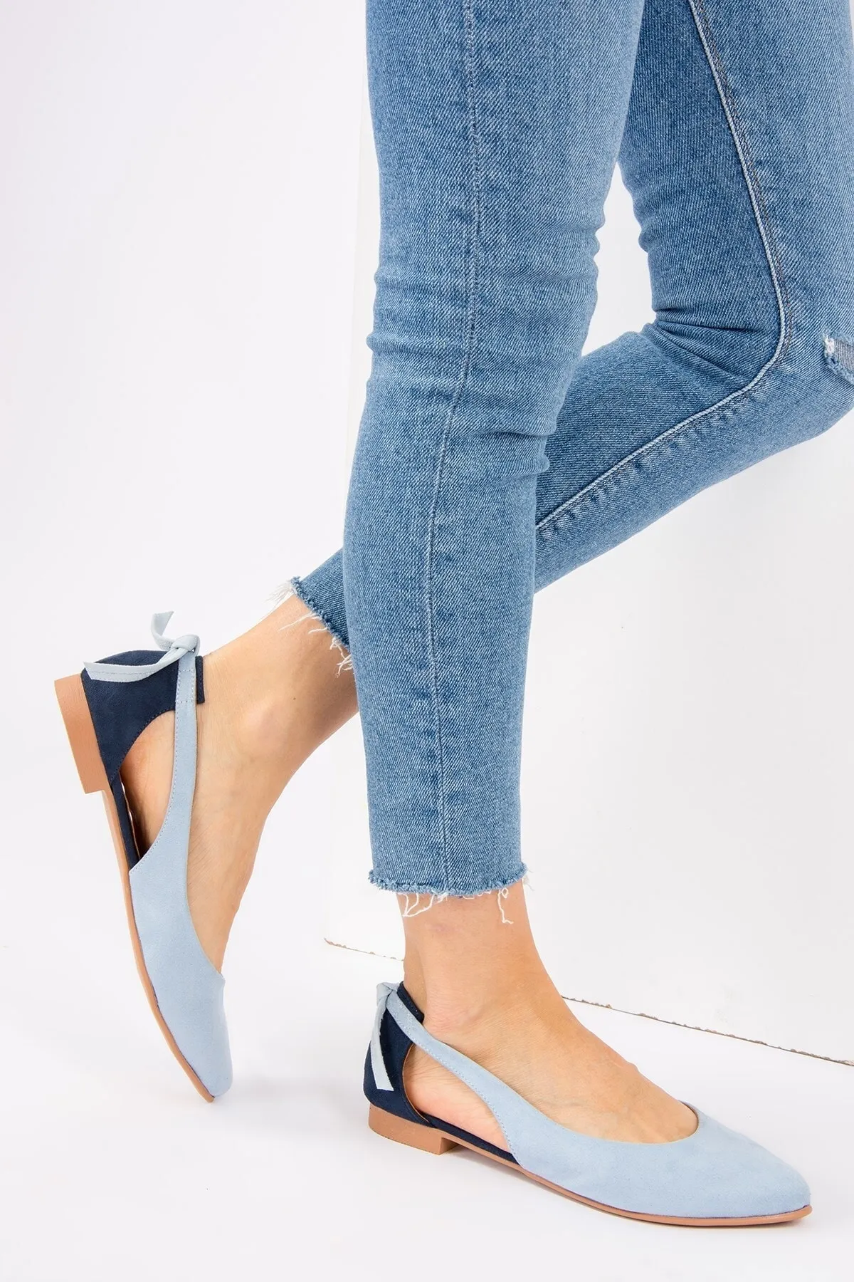 Fox Shoes  Blau/Marineblaue Damen-Ballerinas H726324002