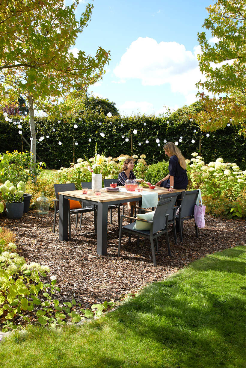 OUTDOORGartenstuhl Alu/Teak