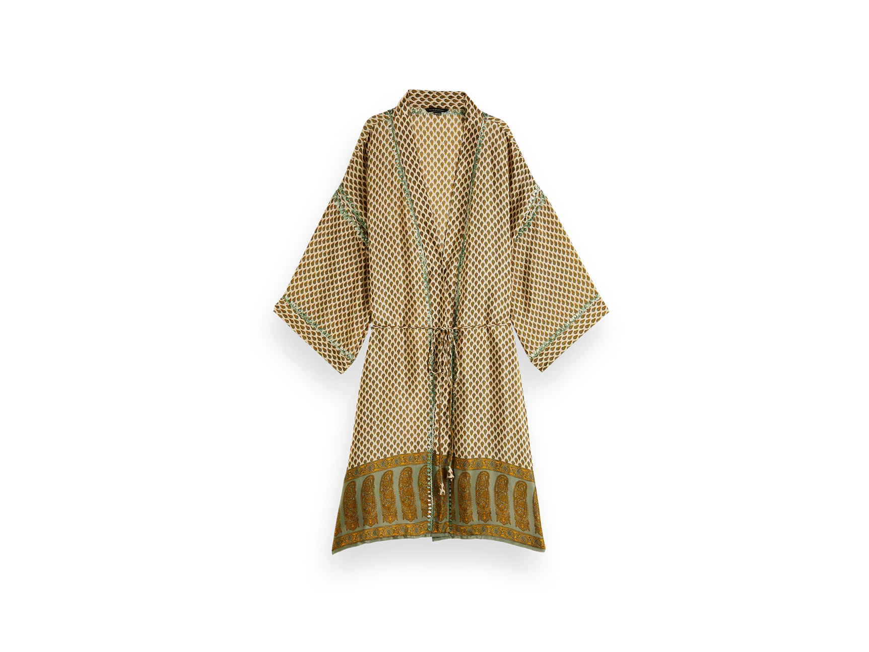 Jaypur Saree Kimono Fleur Verte