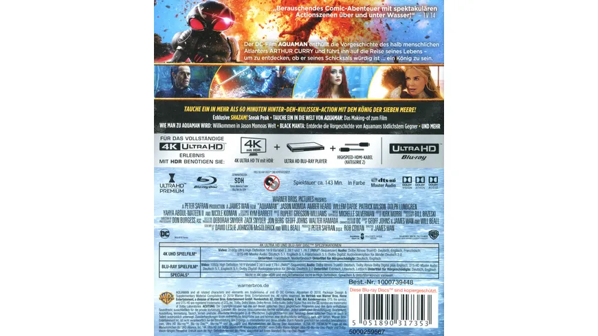 Aquaman  (4K Ultra HD) (+ Blu-ray 2D)