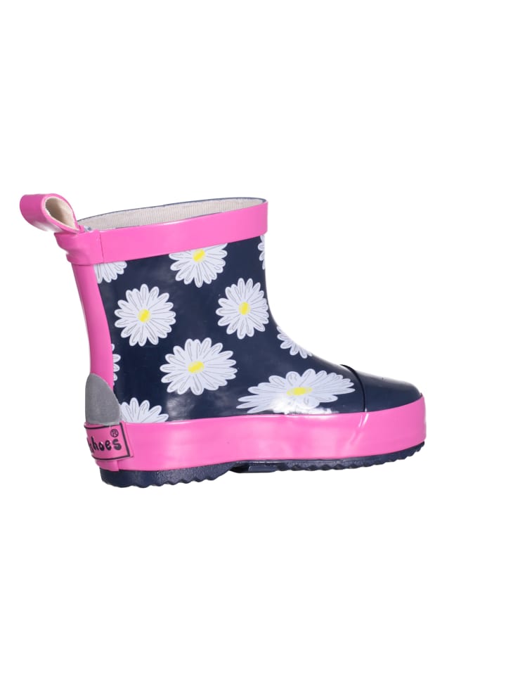 Playshoes Gummistiefel Halbschaft Margeriten in Marine/Pink günstig kaufen