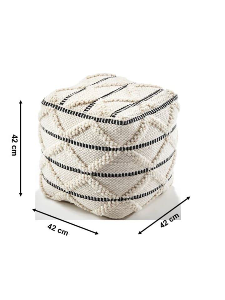 kobolo Pouf JAIPUR42 in Schwarz günstig kaufen onesize