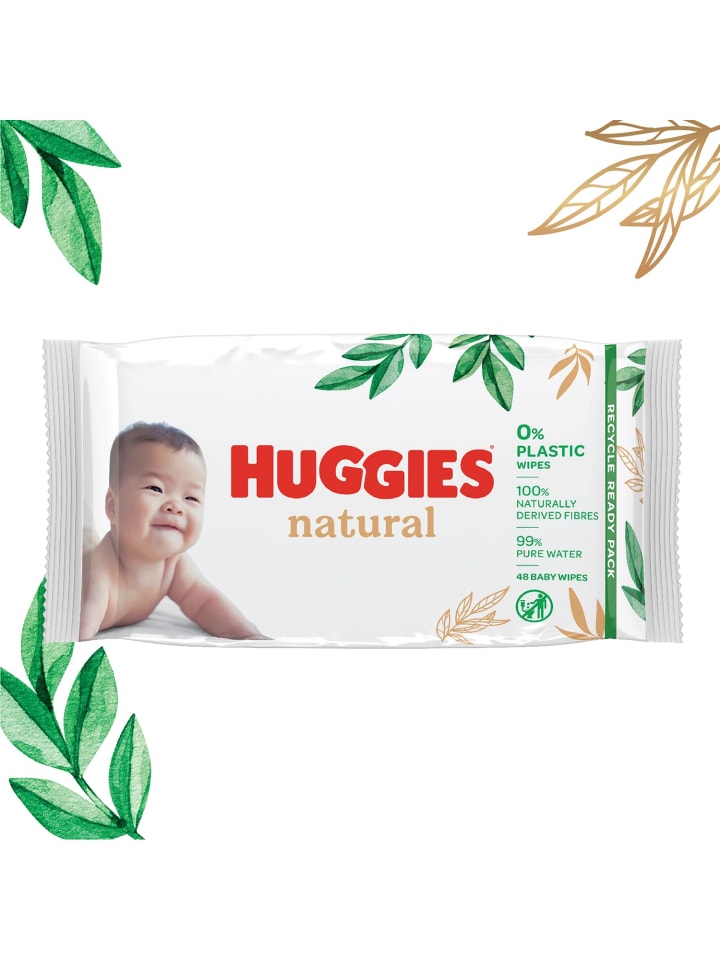HUGGIES Natural Pure Water Feuchttücher Tücher Baby Wipes 12 x 48 Stk günstig kaufen onesize