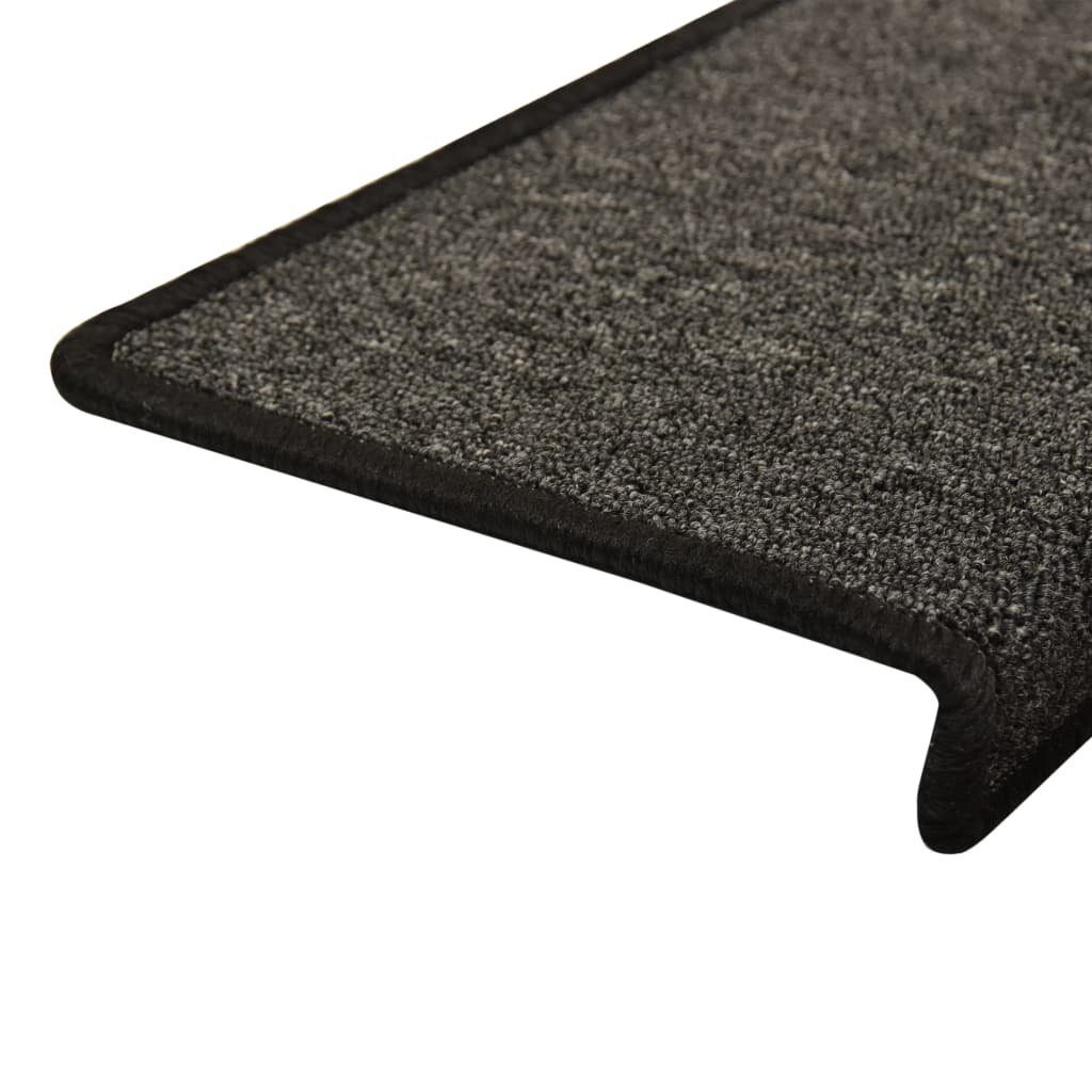 Stufenmatte Teppich-Treppenstufen 15 Stk 65 x 25 cm Anthrazit, vidaXL, Höhe: 25 mm