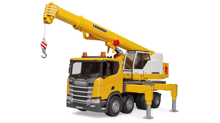 BRUDER - Scania Super 560R Liebherr Kran-LKW mit Light + Sound Modul