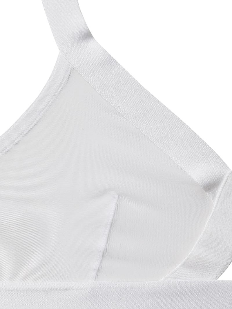 Bralette mit wattierten Cups in weiß